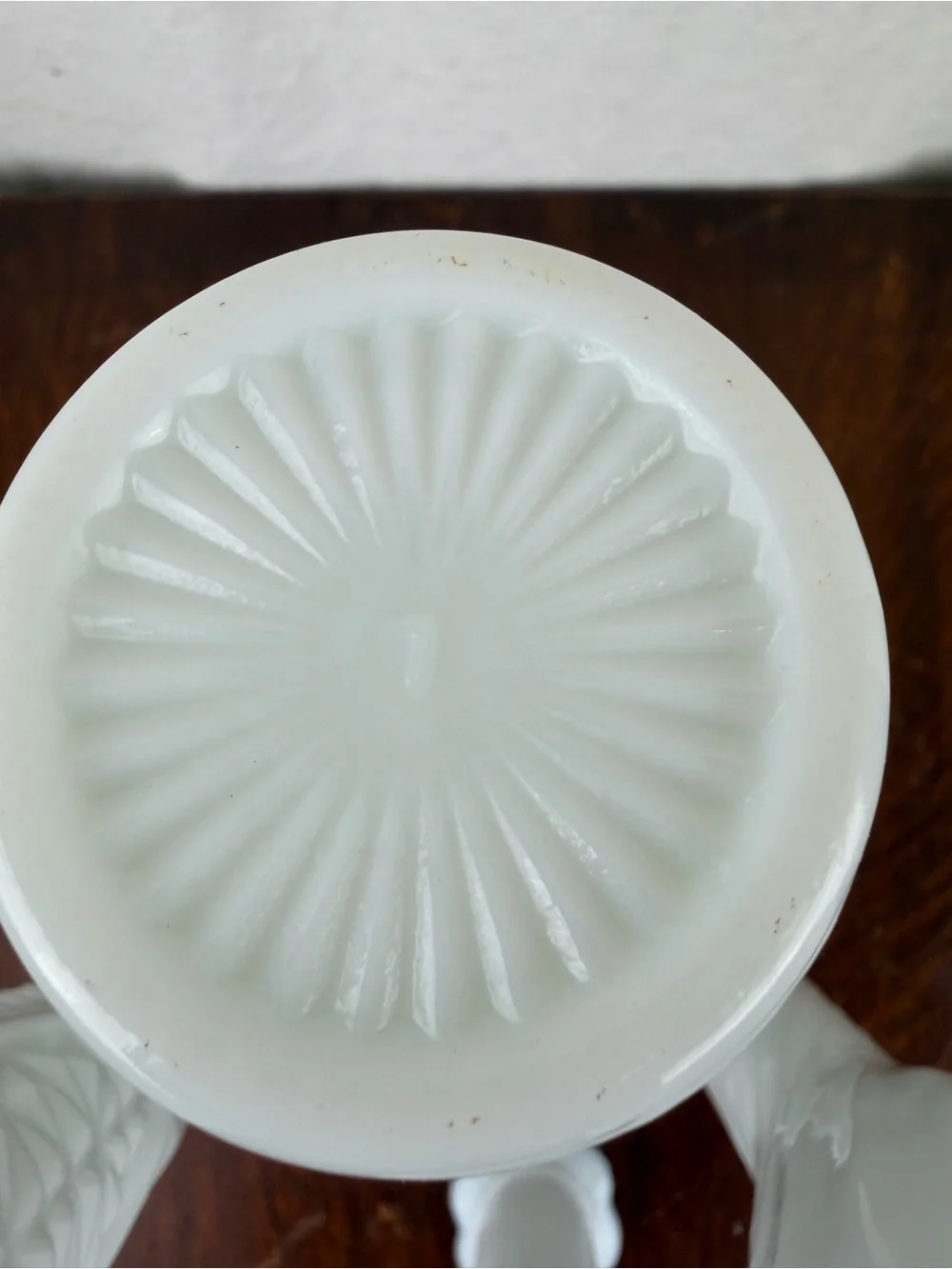 Vintage Milk Glass Bud Vases Set of 4 White Embossed Textured Floral Vases